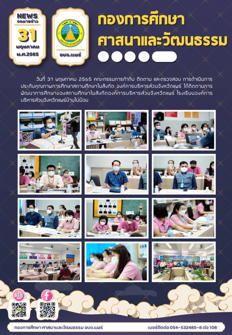 การดำเนินการประกันคุณภาพการศึกษาสถานศึกษาในสังกัด