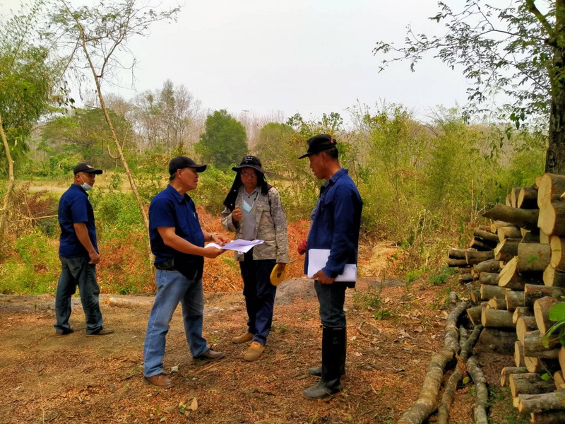 องค์การบริหารส่วนจังหวัดแพร่ ลงพื้นที่ตรวจติดตามโครงการสร้างฝายดินซีเมนต์ ตำบลทุ่งแล้ง อำเภอลอง จังหวัดแพร่