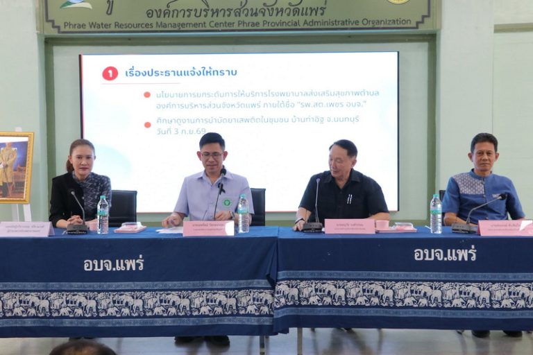 ประชุมประจำเดือนผู้อำนวยการโรงพยาบาลส่งเสริมสุขภาพตำบล สังกัดองค์การบริหารส่วนจังหวัดแพร่ ครั้งที่ 2/2569