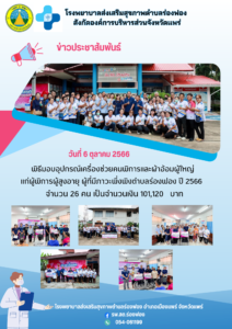 6 ต.ค. 2566 มอบอุปกรณ์ช่วยคนพิการ