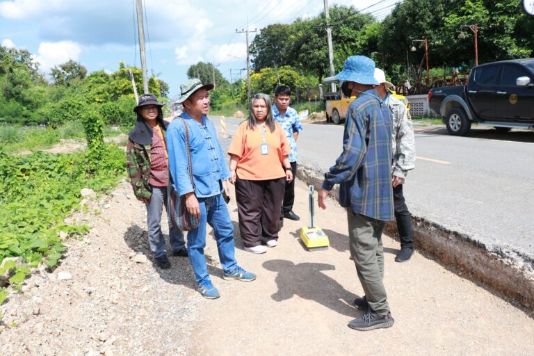 ตรวจติดตามโครงการปรับปรุงผิวทางแอสฟัลท์ติกคอนกรีตพร.ถ.1-0038 บ้านห้วยอ้อ-ปากจอกตะวันตก